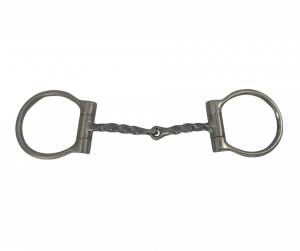 Brushed Stainless Steel Slow Twisted D Ring