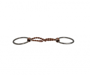 Curved Copper offset double twisted Snaffle