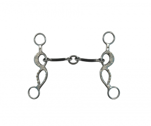 Ornate Double Broken Iron Wrapped Lifesaver Gag Bit