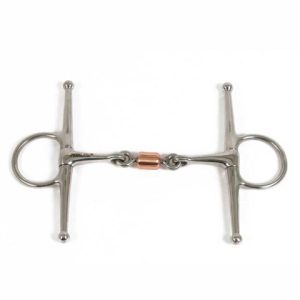 DOUBLE JOINTED WITH COPPER ROLLER LINK FULL CHEEK SNAFFLE