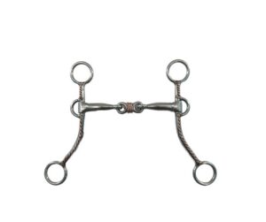 D and L wrapped French link twist bit with twisted copper shanks