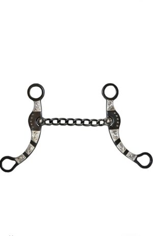Formay shank chain bit with German silver trim and loose cheek design